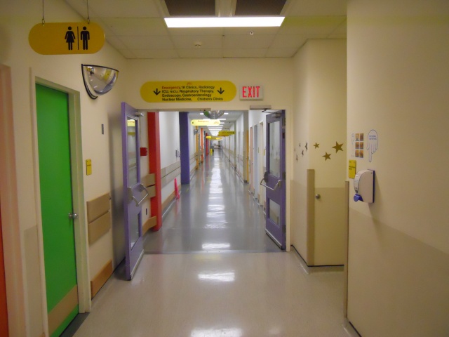 The long hallway to the NICU