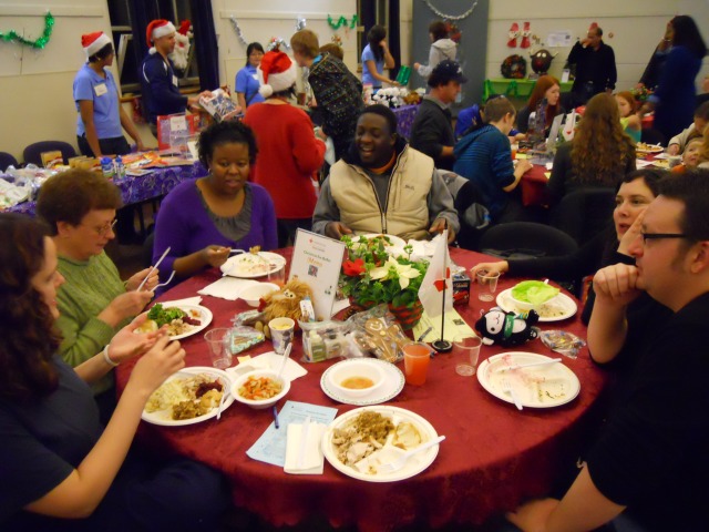 Christmas Eve dinner by the Red Cross